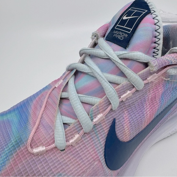 Nike Court Air Zoom Vapor Pro 'Pink Foam Glacier Blue' tennis shoe. SZ 7 - Picture 6 of 11